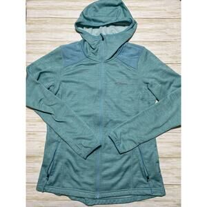 COLUMBIA SPORTSWEAR Womens Size M Heathered Blue Full Zip Hooded Jacket